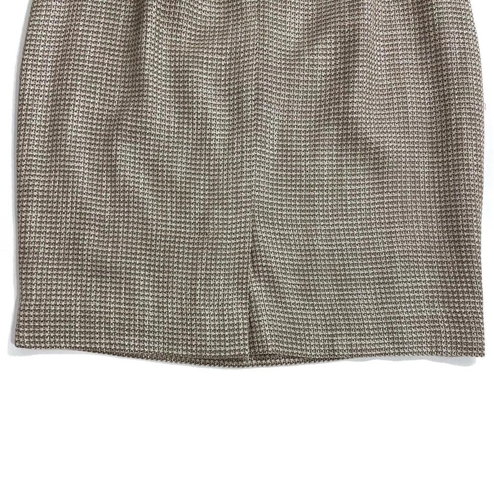 Rena Rowan Women’s Size 4 Small Brown Beige Tweed Vintage Pencil Skirt NWT - Picture 10 of 11